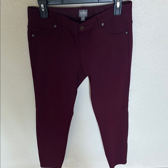 Soho Deep Burgundy Trousers - Picture 1 of 5